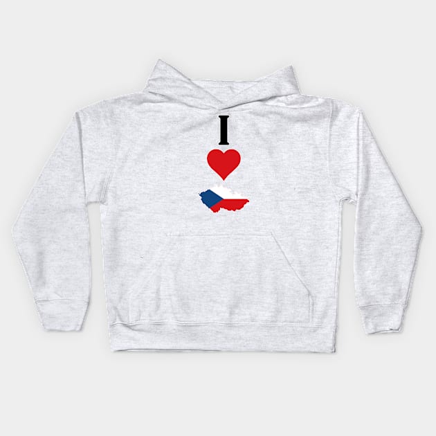 I Love Czech Republic Vertical I Heart Country Flag Map Kids Hoodie by Sports Stars ⭐⭐⭐⭐⭐